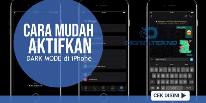 Cara Aktifkan Dark Mode Whatsapp iPhone
