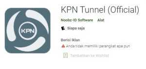 Cara Mudah Akses Internet Gratis Unlimited Dengan KPN Tunnel