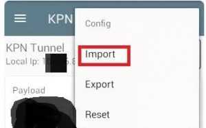 config KPN Tunnel 2