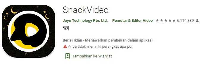 Aplikasi Snack Video Penghasil Uang Aman