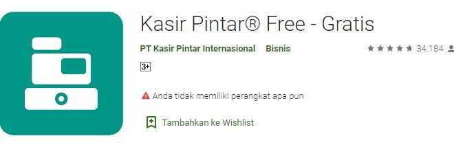 Aplikasi kasir Android Favorit