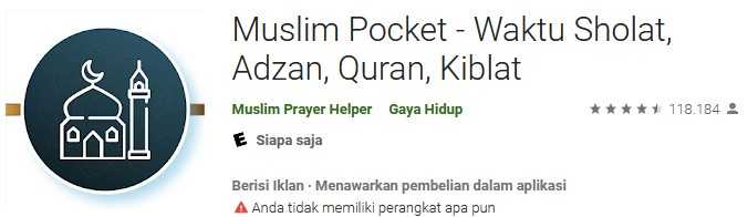 Muslim Pocket - Aplikasi Terbaik di Bulan Ramadhan
